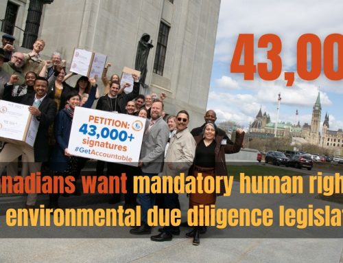 MPs accept 43,000 signature petition for mandatory human rights and environmental due diligence legislation in Canada